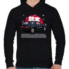 PRINTFASHION suzuki swift - Férfi kapucnis pulóver - Fekete