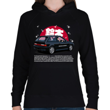 PRINTFASHION suzuki swift - Női kapucnis pulóver - Fekete női pulóver, kardigán