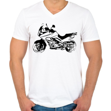 PRINTFASHION suzuki v-strom - Férfi V-nyakú póló - Fehér