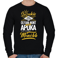 PRINTFASHION Suzukis apuka - Férfi pulóver - Fekete