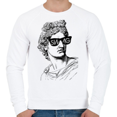PRINTFASHION Swag 3 - Férfi pulóver - Fehér
