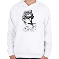 PRINTFASHION Swag 3 - Gyerek kapucnis pulóver - Fehér gyerek pulóver, kardigán