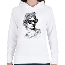 PRINTFASHION Swag 3 - Női kapucnis pulóver - Fehér női pulóver, kardigán