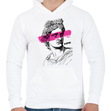 PRINTFASHION Swag 6 - Férfi kapucnis pulóver - Fehér férfi pulóver, kardigán