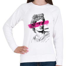 PRINTFASHION Swag 6 - Női pulóver - Fehér női pulóver, kardigán