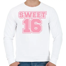PRINTFASHION Sweet 16 - Férfi pulóver - Fehér