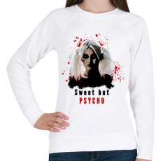 PRINTFASHION Sweet but Psycho - Női pulóver - Fehér