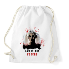 PRINTFASHION Sweet but Psycho - Sportzsák, Tornazsák - Fehér tornazsák