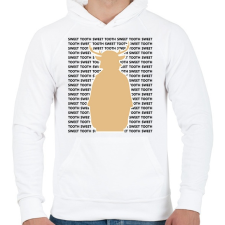 PRINTFASHION Sweet Tooth - Szöveges - Férfi kapucnis pulóver - Fehér női pulóver, kardigán