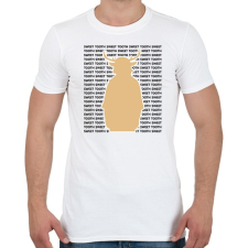 PRINTFASHION Sweet Tooth - Szöveges - Férfi póló - Fehér férfi póló