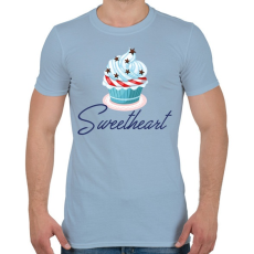 PRINTFASHION Sweetheart - Férfi póló - Világoskék