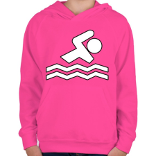 PRINTFASHION Swimmer - Gyerek kapucnis pulóver - Fukszia gyerek pulóver, kardigán