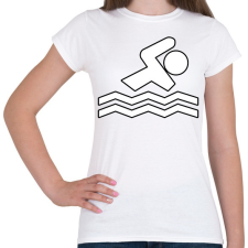 PRINTFASHION Swimmer - Női póló - Fehér női póló