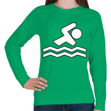 PRINTFASHION Swimmer - Női pulóver - Zöld női pulóver, kardigán