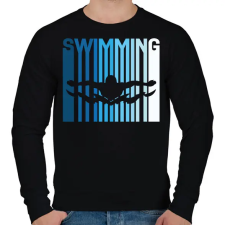PRINTFASHION Swimming - Férfi pulóver - Fekete férfi pulóver, kardigán