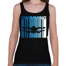 PRINTFASHION Swimming - Női atléta - Fekete