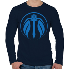 PRINTFASHION Sword - Férfi hosszú ujjú póló - Sötétkék férfi póló