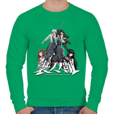 PRINTFASHION Sword Gai - Férfi pulóver - Zöld