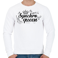 PRINTFASHION Synchro queen - Férfi pulóver - Fehér