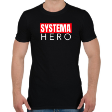 PRINTFASHION SYSTEMA HERO - Férfi póló - Fekete férfi póló