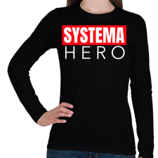 PRINTFASHION SYSTEMA HERO - Női hosszú ujjú póló - Fekete női póló