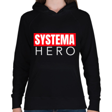 PRINTFASHION SYSTEMA HERO - Női kapucnis pulóver - Fekete