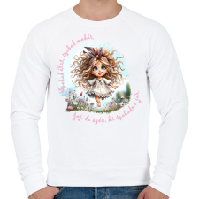 PRINTFASHION Szabad élet, szabad madár... - Férfi pulóver - Fehér férfi pulóver, kardigán