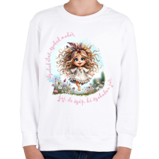 PRINTFASHION Szabad élet, szabad madár... - Gyerek pulóver - Fehér gyerek pulóver, kardigán