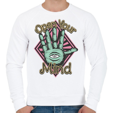 PRINTFASHION szabaditsd fel az elméd - színes - Férfi pulóver - Fehér férfi pulóver, kardigán