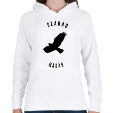 PRINTFASHION szabadmadár - Női kapucnis pulóver - Fehér női pulóver, kardigán