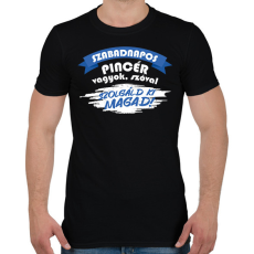 PRINTFASHION Szabadnapos pincér - Férfi póló - Fekete