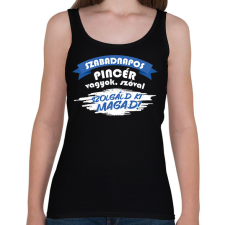 PRINTFASHION Szabadnapos pincér - Női atléta - Fekete női trikó