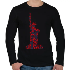 PRINTFASHION Szabadság - Férfi hosszú ujjú póló - Fekete