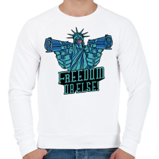 PRINTFASHION Szabadság - Férfi pulóver - Fehér