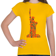 PRINTFASHION Szabadság - Női póló - Sárga női póló
