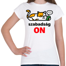 PRINTFASHION Szabadság On - Női póló - Fehér női póló