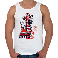 PRINTFASHION Szabadság-szobor - Férfi atléta - Fehér atléta, trikó
