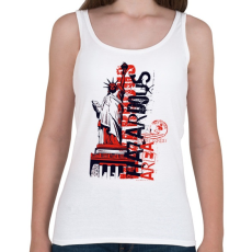 PRINTFASHION Szabadság-szobor - Női atléta - Fehér