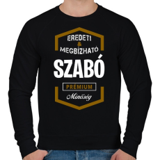 PRINTFASHION Szabó prémium minőség - Férfi pulóver - Fekete