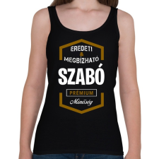 PRINTFASHION Szabó prémium minőség - Női atléta - Fekete női trikó