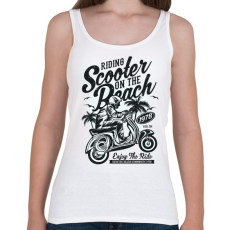 PRINTFASHION Száguldás a tengerparton - Női atléta - Fehér