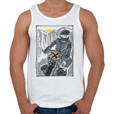 PRINTFASHION Száguldás - Férfi atléta - Fehér