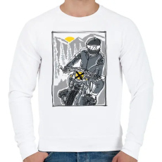 PRINTFASHION Száguldás - Férfi pulóver - Fehér