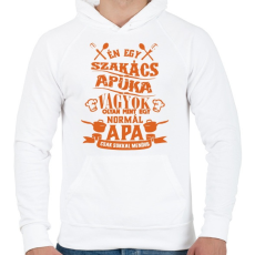PRINTFASHION Szakács apuka - Férfi kapucnis pulóver - Fehér