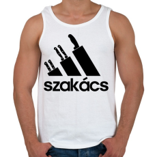 PRINTFASHION Szakács - Férfi atléta - Fehér