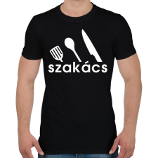 PRINTFASHION Szakács - Férfi póló - Fekete férfi póló