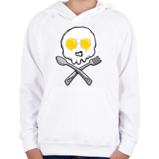 PRINTFASHION Szakács koponya - Gyerek kapucnis pulóver - Fehér gyerek pulóver, kardigán