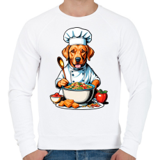 PRINTFASHION Szakács kutya - Férfi pulóver - Fehér