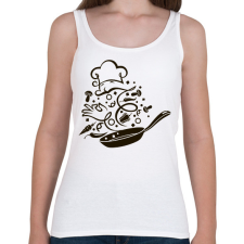 PRINTFASHION Szakács - Női atléta - Fehér női trikó