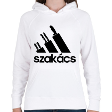 PRINTFASHION Szakács - Női kapucnis pulóver - Fehér női pulóver, kardigán